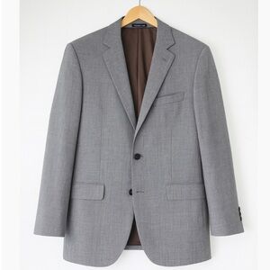Suitsupply Lazio Men’s Grey Wool Blazer Size 46 Slim Fit